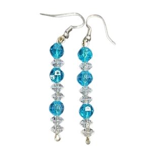 💥4 for $20💥 Blue and Silvertone Beaded Earrings